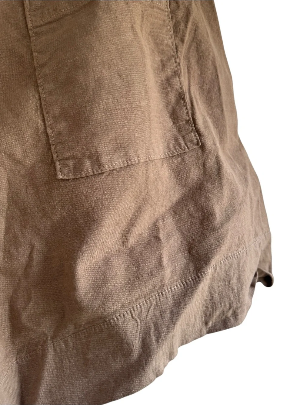 Frank & Eileen Waterford 12 Linen Shorts Tiramasu Brown - Picture 7 of 9